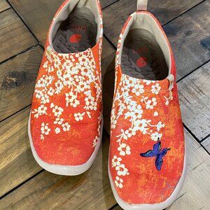 UIN Shoes Women 7.5 Sakura Toledo Loafer Colorful Wearable Art Minimalist